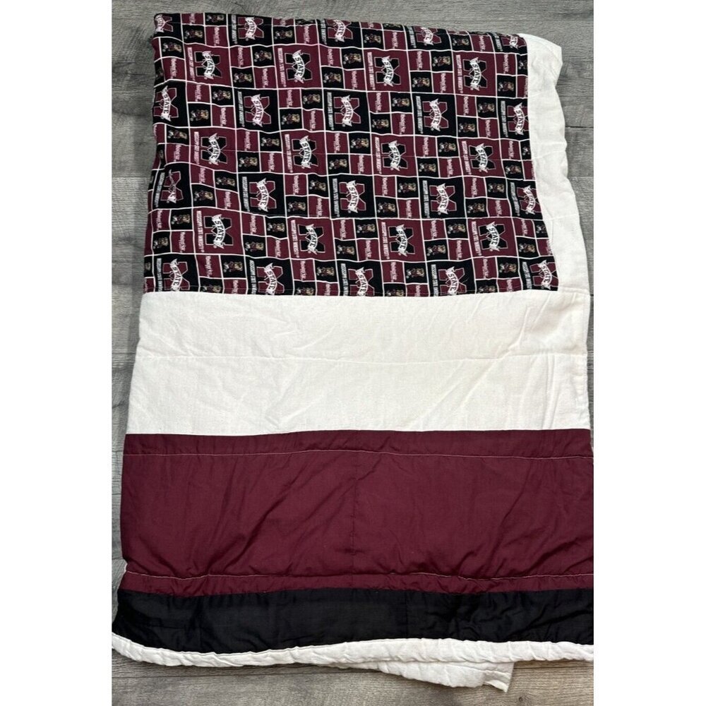 Mississippi State Bulldogs Comforter Bedspread Reversible TWIN College Dorm Bed
